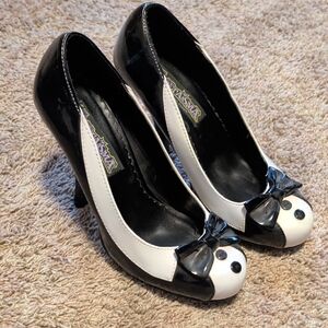 Funtasma Black and White Bow Heels